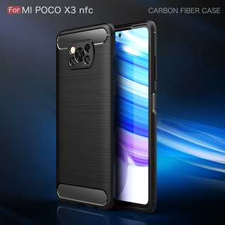 เคส Mi Poco X3 NFC M3 M3Pro X3Pro F3 K40 K40Pro⭐นิ่ม เคสโทรศัพท์อ่อน เคสโทรศัพท์⭐PocoM3 PocoX3 NFC PocoX3NFC X3NFC⭐Carbon Fiber Soft TPU Phone Cover Case⭐Xiaomi