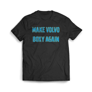 เสื้อยืดเสื้อยืด พิมพ์ลาย Make Volvo Boxy Again