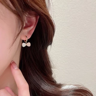 ต่างหูแฟชั่น ประดับโบว์ ขนาดเล็ก ระดับไฮเอนด์ สไตล์เกาหลี เหมาะกับฤดูร้อน สําหรับผู้หญิง