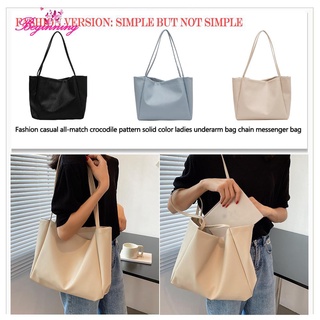 ✿ beginning ✿ กระเป๋าสะพายไหล่กระเป๋าถือสําหรับสตรีหนัง Pu ขนาดใหญ่ Tote