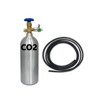 UMEGA ชุดถังอลูมิเนียม CO2 พร้อมเรกูเลเตอร์ i-584 &amp; สาย ขนาด 2 ลิตร DC-C20 (พร้อมCO2เต็มถัง, สำหรับต้นไม้น้ำ)