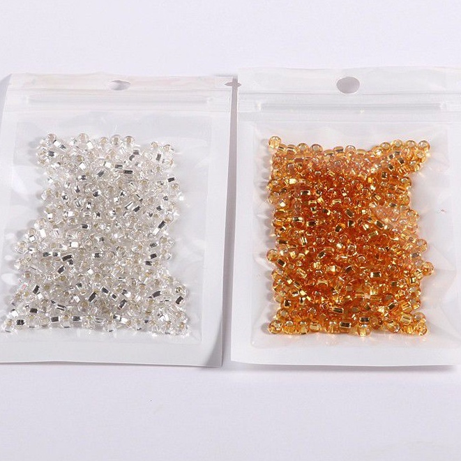 ลูกปัดจิ๋ว 1 มม สำหรับตกกุ้ง ตกปลา อุปกรณ์ตกกุ้ง ลูกปัดญี่ปุ่น สีเงิน สีทอง แพคละ 100 เม็ด