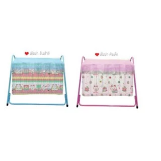 เปลไกว เปลเด็ก ลูกกรงเด็ก พร้อมมุ้งครอบ Baby Cot (การ์ตูนลิขสิทธิ์เเท้) ขนาด 60*103*83 ซม. CRADNET