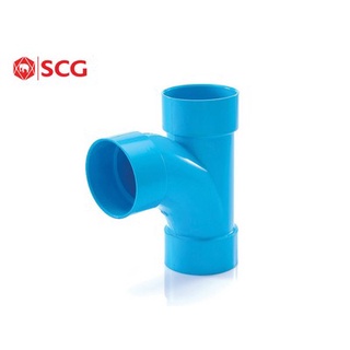 สามทางทีวาย-บางพีวีซีฟ้า ตราช้าง SCG ขนาด 2"(55mm) - 3"(100mm)