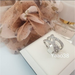 แหวนเงินแต่งเพชร size6