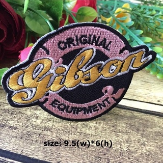 โลโก้ Gibson Taylor กีตาร์ ตัวรีดติดเสื้อ Hipster Embroidered Iron on Patch Gibson4