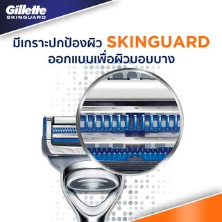 Gillette แพ็คสุดคุ้ม ยิลเล็ตต์ Skinguard Razor สกินการ์ด ด้ามพร้อมใบมีด และ ใบมีดสำรอง 1 แพ็ค p&g