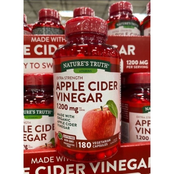 Nature's Truth Apple Cider Vinegar 1200 mg Capsules, 180 ct 🇺🇲💯