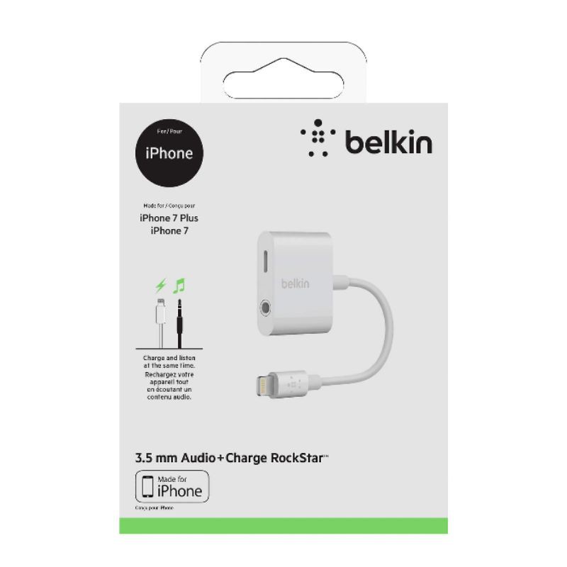 Belkin Lightning 3.5mm Audio + Charge RockStar F8J212btWHT