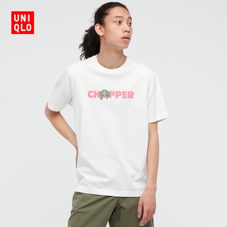 Uniqlo เสื้อยืดแขนสั้นลําลอง พิมพ์ลายอนิเมะ Onepiece สําหรับผู้ชาย และผู้หญิง 440674