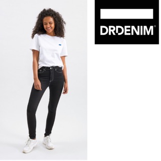 กางเกงยีนส์ยืด แบรนด์ส่งออก Dr.denim : Erin contrast black