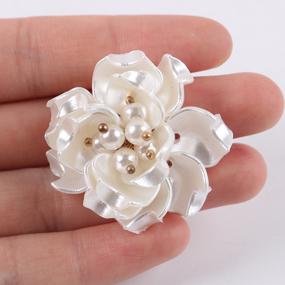 แผ่นลูกปัดอะคริลิค รูปดอกไม้ 3d แฮนด์เมด สําหรับเย็บผ้า 3d
