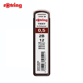 ไส้ดินสอ Rotring Tikky Hi-Polymer   B 0.5 มม.  ไส้ดินสอ B  ไส้ดินสอกด ร็อตติ้ง [S24]