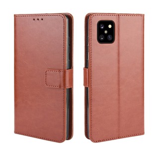 เคสสำ Samsung Note 10 Lite Case Leather Flip Back Cover Samsung Galaxy Note 10 Lite 10Lite เคสฝาพับ มือถือแล