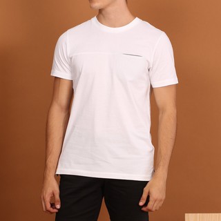 TWENTYSECOND TWIST POCKET TEE : WHITE