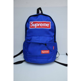 กระเป๋าเป้ผ้าร่มปักหน้าsupreme//050.ใบใหญ่ใส่หนังสือเอกสารและโน๊ตบุ้คunisex