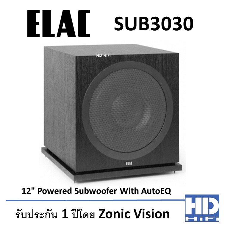ELAC SUB3030 Black 12" Powered Subwoofer With AutoEQ