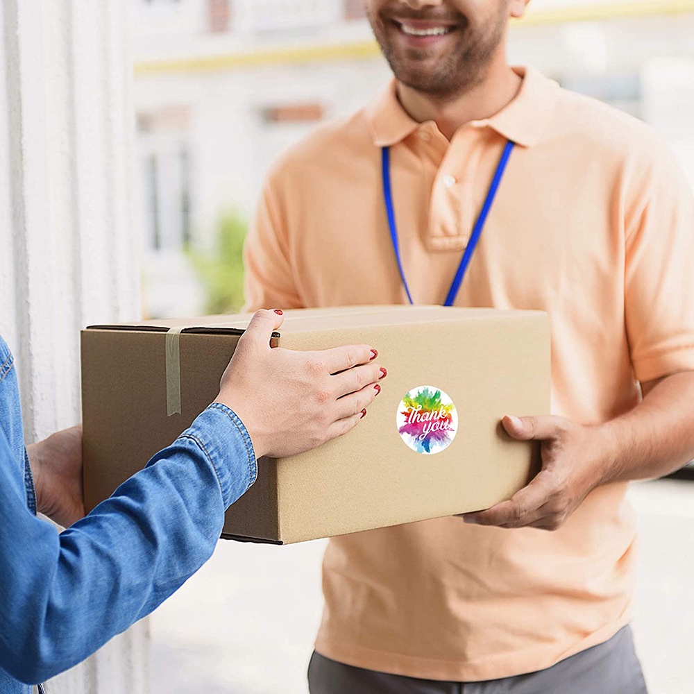 500 ชิ้นขอบคุณสติกเกอร์ 1 นิ้วรอบดอกไม้สีปิดผนึกสติกเกอร์สติกเกอร์สําหรับงานแต่งงาน Scrapbooking Envelopes Seal St - รูปที่ 5