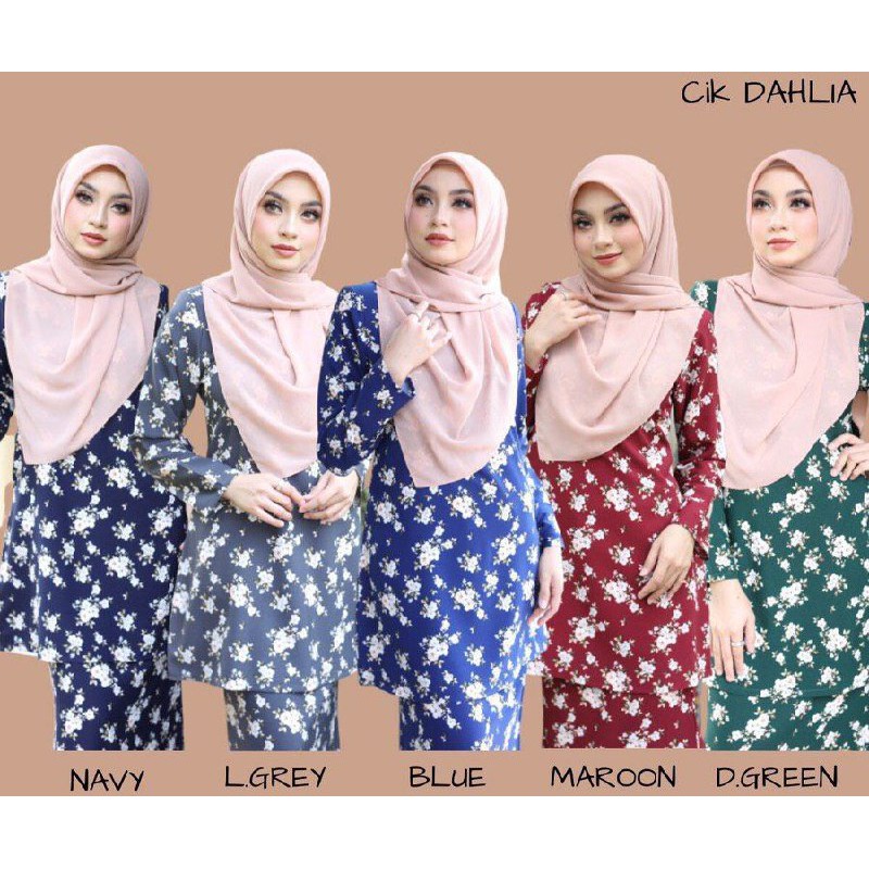 KURUNG NO NEED TO RUB CIK DAHLIA / MODERN KURUNG CIK DAHLIA