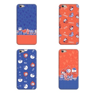 เคสโทรศัพท์ลายการ์ตูน ลาย BT21 สีน้ำเงิน/แดง