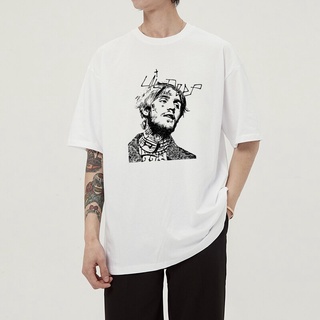 เสื้อยืด แขนสั้นพิมพ์ลายกราฟฟิค Rip Lil Peep ท็อปส์สไตล์วินเทจสําหรับผู้ชาย