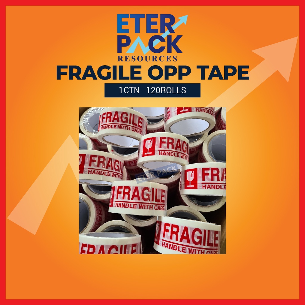 Eter Pack เทป OPP เปราะบางและสี - Bulk Deal (120 ม้วน/CTN)