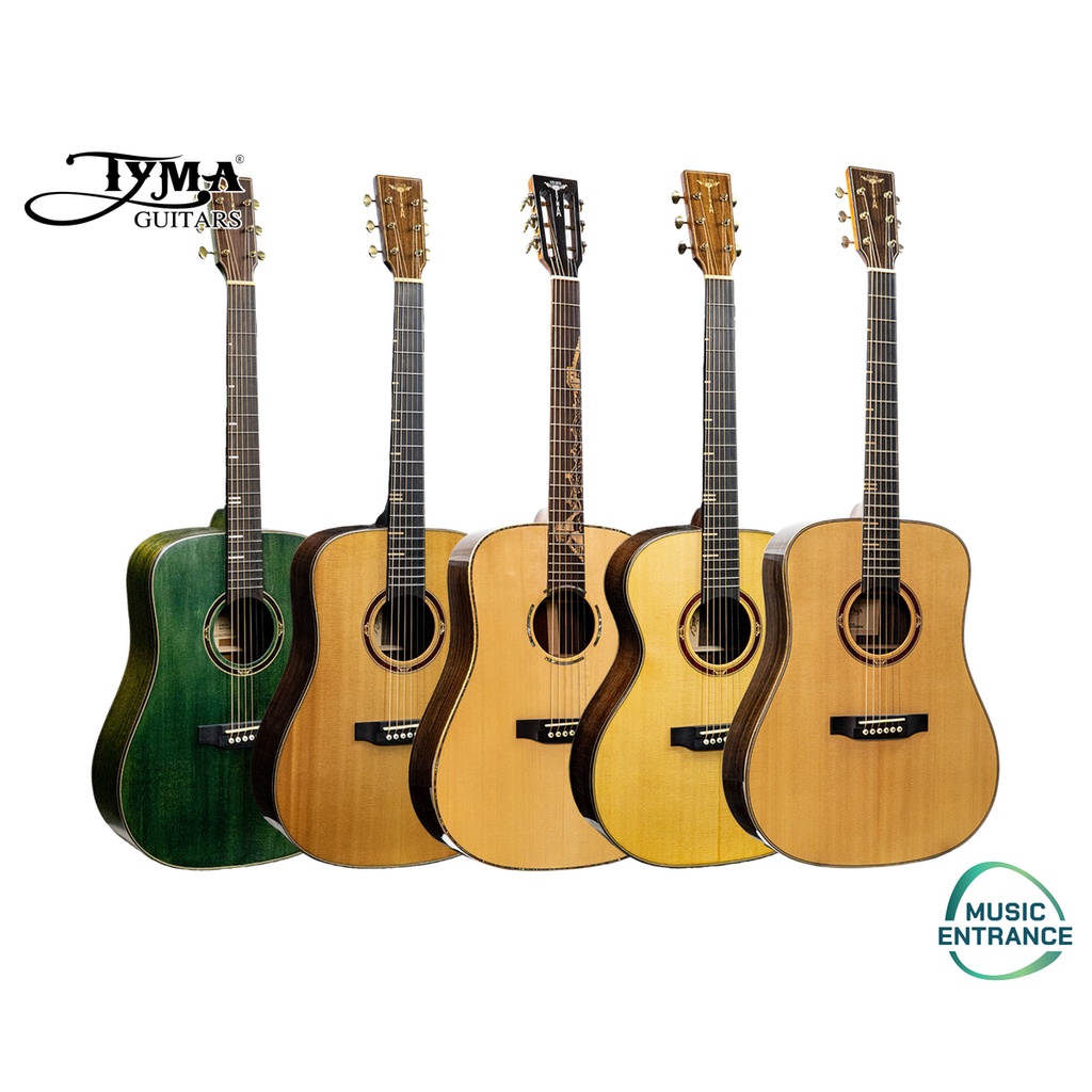 Tyma Acoustic Guitar Top Solid, All Solid กีตาร์โปร่ง ไทม่า ไม้แท้ สินค้ามือหนึ่ง มีตำหนิเล็กน้อยจาก