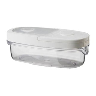 DRYBOX กล่องใส่อาหารแห้ง Dry food jar with lid จุ 0.3 L (ใส-ขาว)