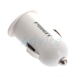 1USB Car Charger PISEN (TS-D031) White  ที่ชาร์จแบตรถยนต์ ประกัน 1Y