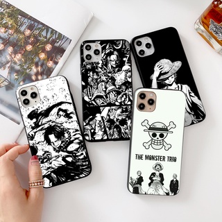 เคสโทรศัพท์มือถือ ลายการ์ตูนอนิเมะ One Piece Luffy สีดํา สําหรับ Samsung J4 Core J4 Plus J6 Plus J7 Duo J8