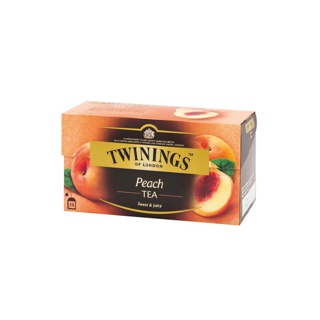 ทไวนิงส์ ชาแต่งกลิ่น รสพีช ชนิดซอง 2 กรัม แพ็ค 25 ซอง Twinings Peach Flavoured Tea 2 g. Pack 25 Tea Bags