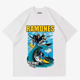 แขนสั้นcrew neckเสื้อยืด พิมพ์ลายวงร็อกพังก์ร็อก | เสื้อยืด พิมพ์ลาย Ramones | เสื้อยืด พิมพ์ลาย DISTRO Music RAMONES สํ