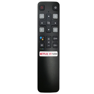 ใหม่ รีโมตคอนโทรล RC802V FNR1 สําหรับ TCL TV 75S434 43S434 50S434 55S434 65S434 พร้อม Netflix และ YouTube Keys