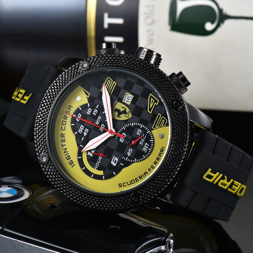 นาฬิกาข้อมือควอตซ์ Ferrari Racing Series มัลติฟังก์ชั่น สําหรับผู้ชาย