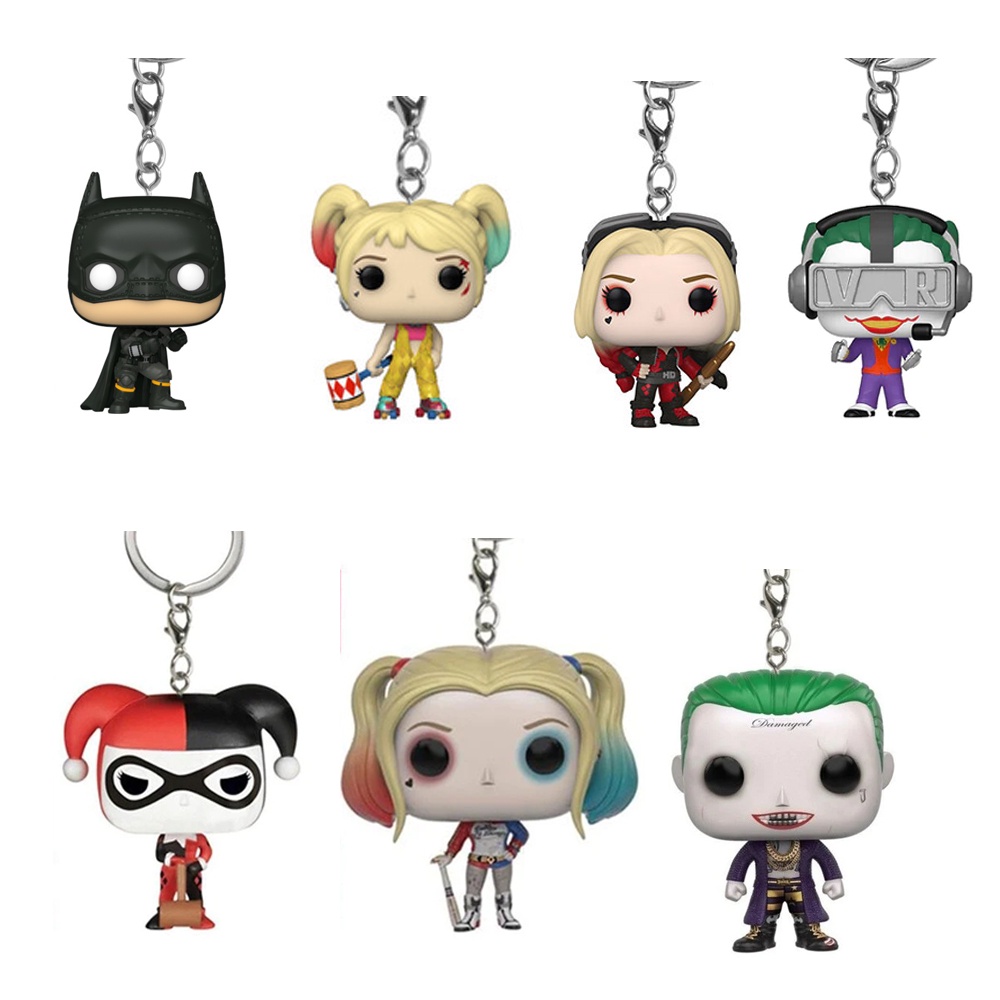 Funko pop Suicide Squad joker Harley Quinn Clown man พวงกุญแจ
