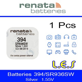 ถ่านกระดุม Renata 394 / SR521SW Watch Battery Button Coin Cell