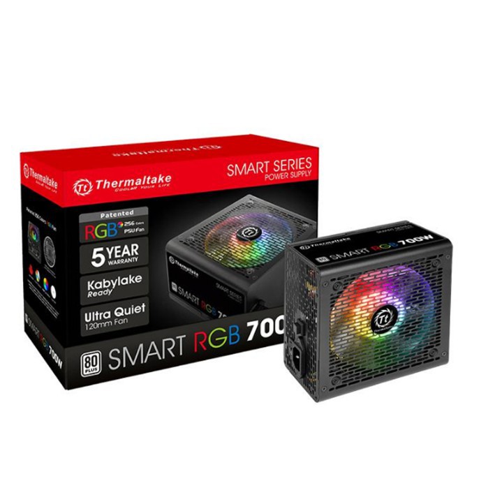 PSU (80+ White) ThermalTake Smart RGB 700W.