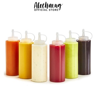 Alechaung ขวดบีบ 1000ml ขวดบีบซอส ขวดบีบใส่นมข้น ขวดใส่ซอส ขวดเครื่องปรุง ขวดซอส ขวดใส่น้ำปลา ขวดบีบซอสใหญ่ Sauce bottle