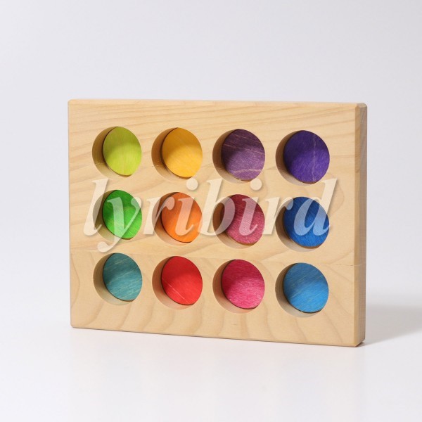 บล็อคตัวต่อไม้ 12 ลูก สีรุ้ง ของเล่นเสริมการเรียนรู้เด็ก - รูปที่ 2