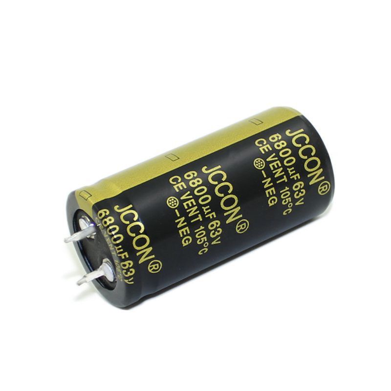TY 63V 6800uF 25X50 มม.อลูมิเนียม Electrolytic Capacitor ความถี่ความต้านทานต่ํา Through Hole Capacit