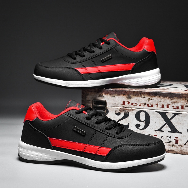 SKYE รองเท้าผ้าใบสีขาวผู้ชาย ขนาด 39-48 รองเท้าผู้ชายไซส์ใหญ่ แฟชั่นสไ ตล์เกาหลี