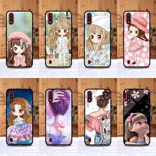 เคส Samsung A01 ลายการ์ตูนผู้หญิง ขอบนิ่มหลังแข็ง เคสมือถือ เคสโทรศัพท์ Case เคส TPU ขอบนิ่มหลังแข็ง ไม่ขูดตัวเครื่อง