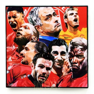 Manchester United แมนเชสเตอร์ ยูไนเต็ด แมนยู ปีศาจแดง รูปภาพ​ติด​ผนัง​ pop art ฟุตบอล​ กรอบรูป​​ ของขวัญ รูปภาพ