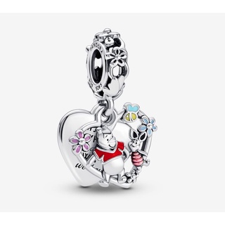 [พร้อมส่ง สินค้าแท้ 💯] Pandora Disney Winnie the Pooh &amp; Piglet Double Dangle Charm