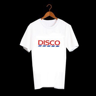 เสื้อยืดคำพูด เสื้อยืดคำฮิต เสื้อยืดคำสุดปัง เสื้อยืดกสรีนลายข้อความ DISCO เสื้อยืดล้อเลียนแบรนด์ TXA659