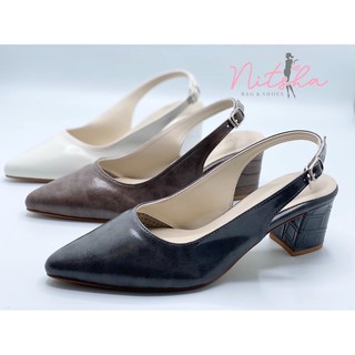 NitshaShoes รองเท้าส้นสูง รองเท้าแฟชันผู้หญิง รุ่น Deluxe ดีลักซ์ พรีเมี่ยมเกรด