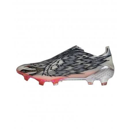 ADIDAS X GHOSTED+ PEREGRINE SPEED FIRM GROUND CLEATS - SILVER, BLACK &amp; RED