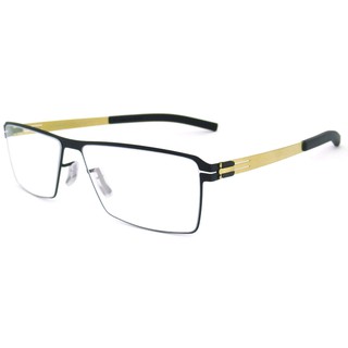 Fashion แว่นตา รุ่น IC BERLIN 005 C-4 สีดำขาทอง Lars D กรอบแว่นตา Eyeglass frame สำหรับตัดเลนส์ วัสดุ สแตนเลสสตีล