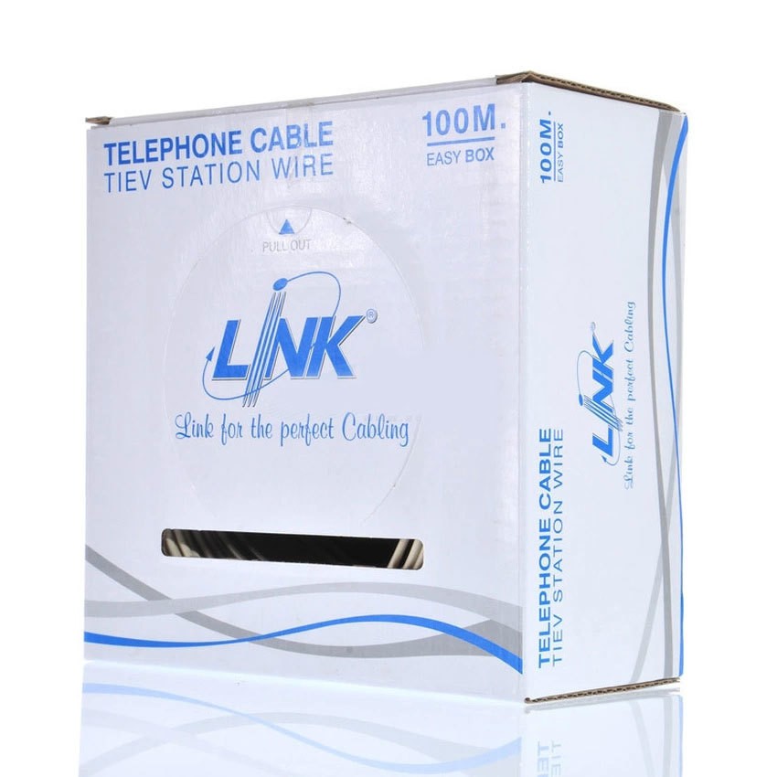 LINK Cable Telephone (100m/Box) (UL-1034) 4 CORE  22 AWG Original