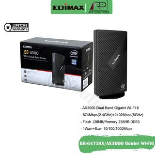 EDIMAX Wi-Fi 6 Router Dual-Band Gigabit รุ่นBR-6473AX/AX3000(ประกันLifetime)